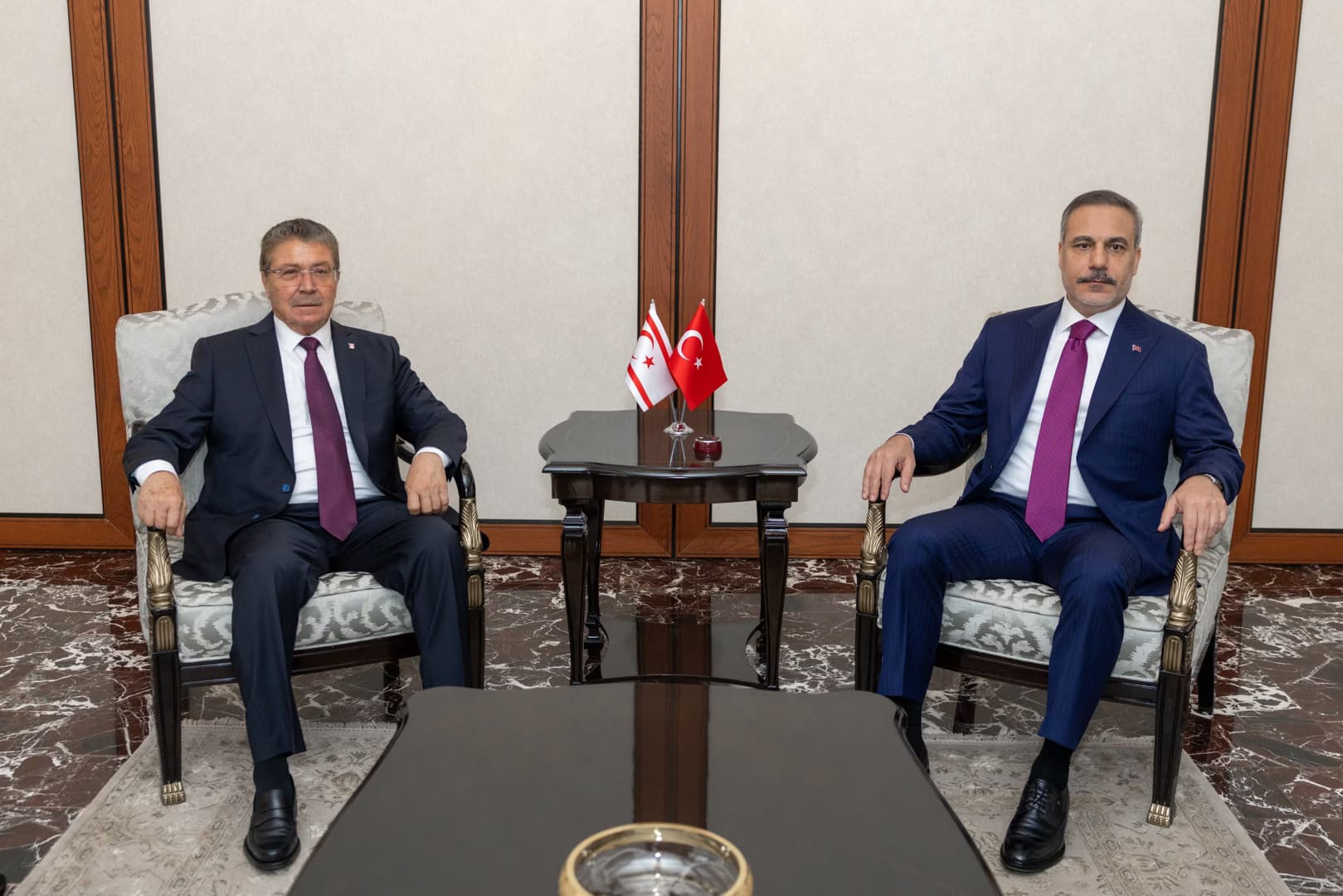 Foreign Minister Fidan meets TRNC Prime Minister Ünal Üstel in Ankara