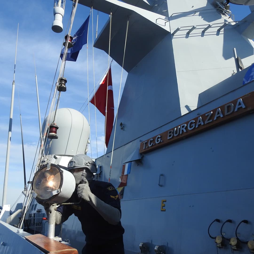 Турецкий корвет TCG Burgazada провёл учения с кораблями Италии и Греции
