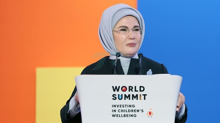 أمينة أردوغان في قمة رفاه الأطفال بسمرقند