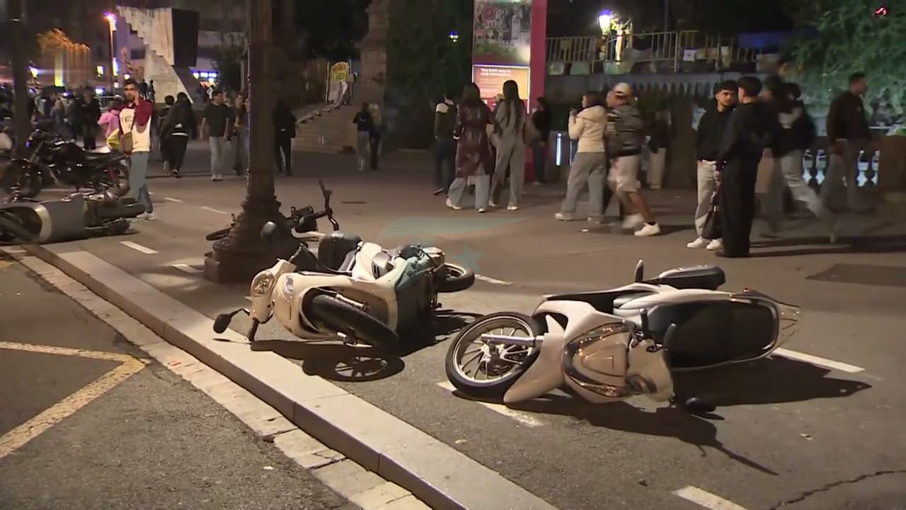 Barselona'da gençlerin protestosundan görüntüler